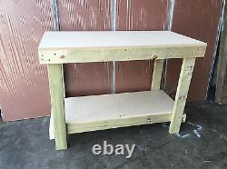 Wooden Workbench 4ft Mdf Top Hand Made In Uk- Cheapest On Ebay