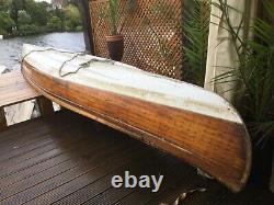 Wooden canoe, 14 foot long, handmade Edwardian, good condition