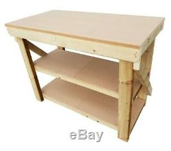 Work Bench MDF Top 18mm Industrial Wooden Garage Heavy Duty Handmade Table