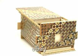 Yosegi Hakone Box Secret Puzzle 35 Step + 1 Step Gimmick Japanese Wooden JP NEW